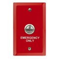 Valcom Emergency Call Switch, Red W/Emergency Silk Screen V-2976